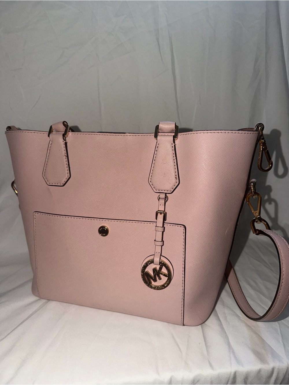 Michael Kors Leather Tote with Gold Hardware